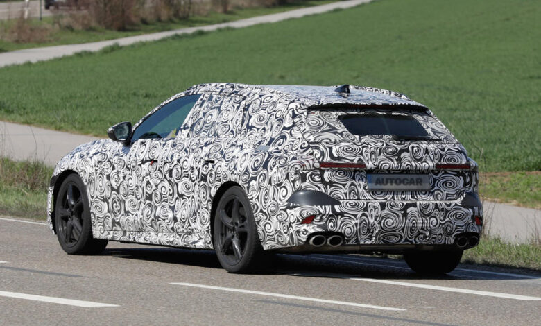 Audi s5 camouflaged rear quarter tracking