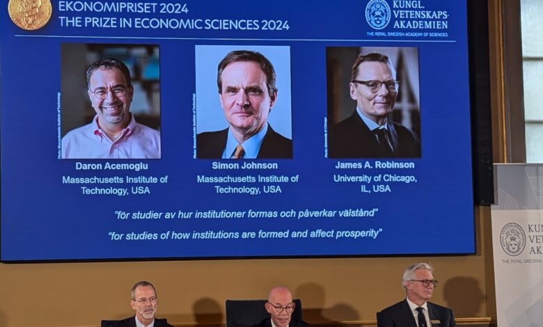 Nobel economics prize given to U.S.-based economists for work on prosperity